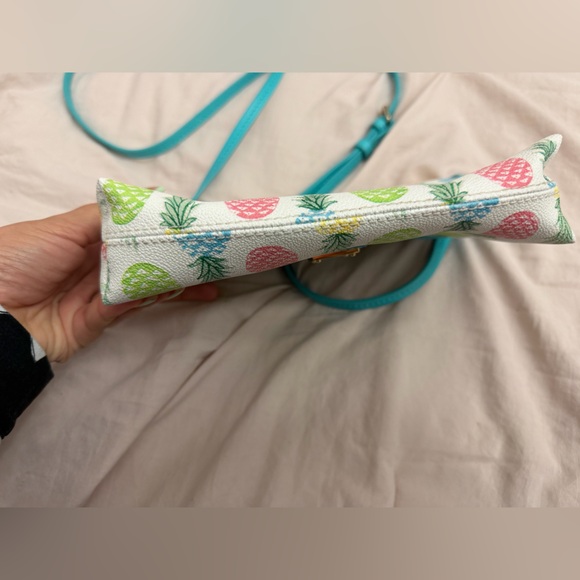 Dooney & Bourke Teal-Trim Pineapple Print Crossbody Bag - Picture 3 of 12